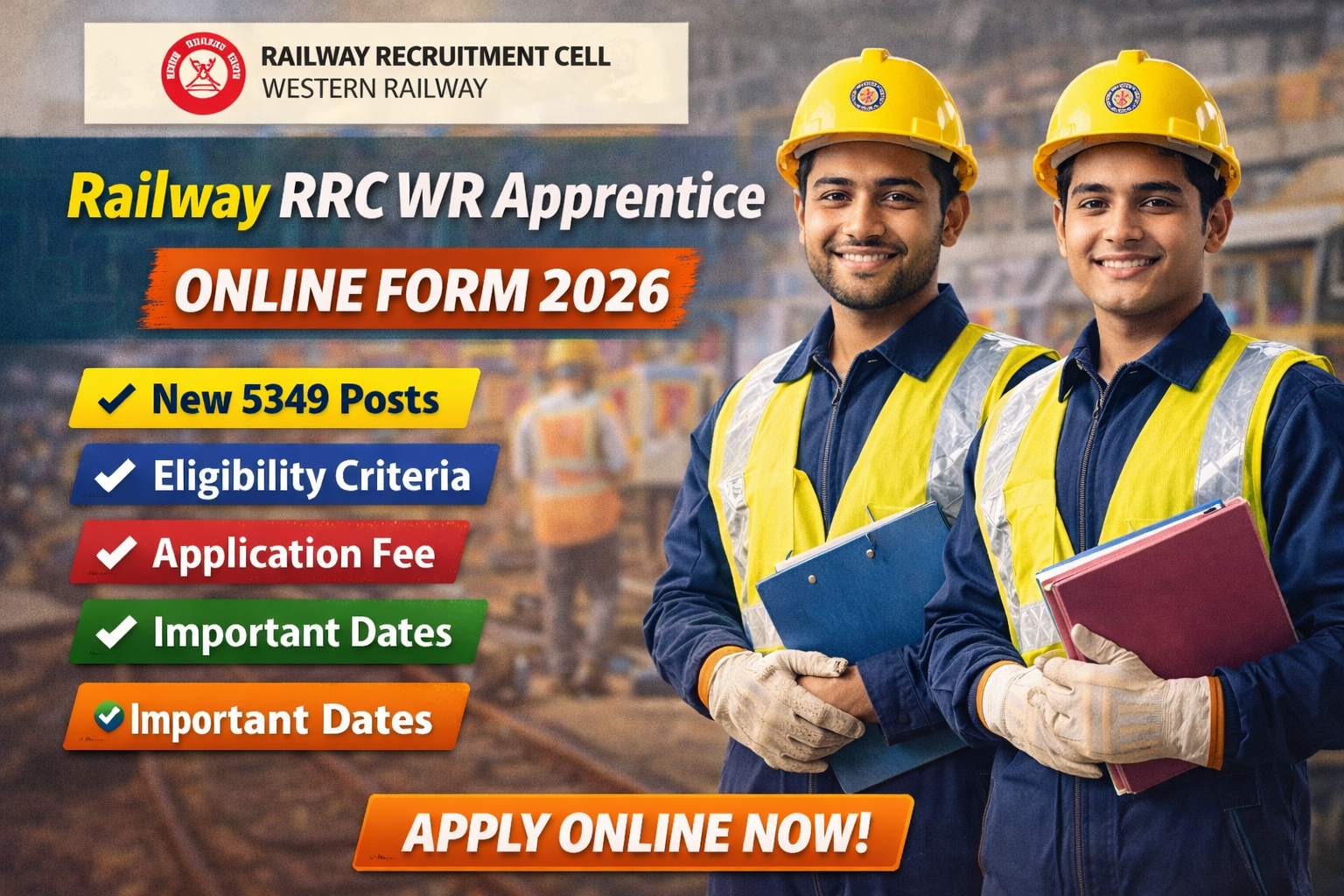 Railway RRC WR Apprentice Online Form 2026 Railway RRC WR Apprentice Recruitment